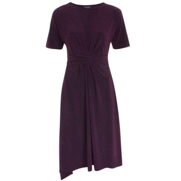 topshop twist front midi dress